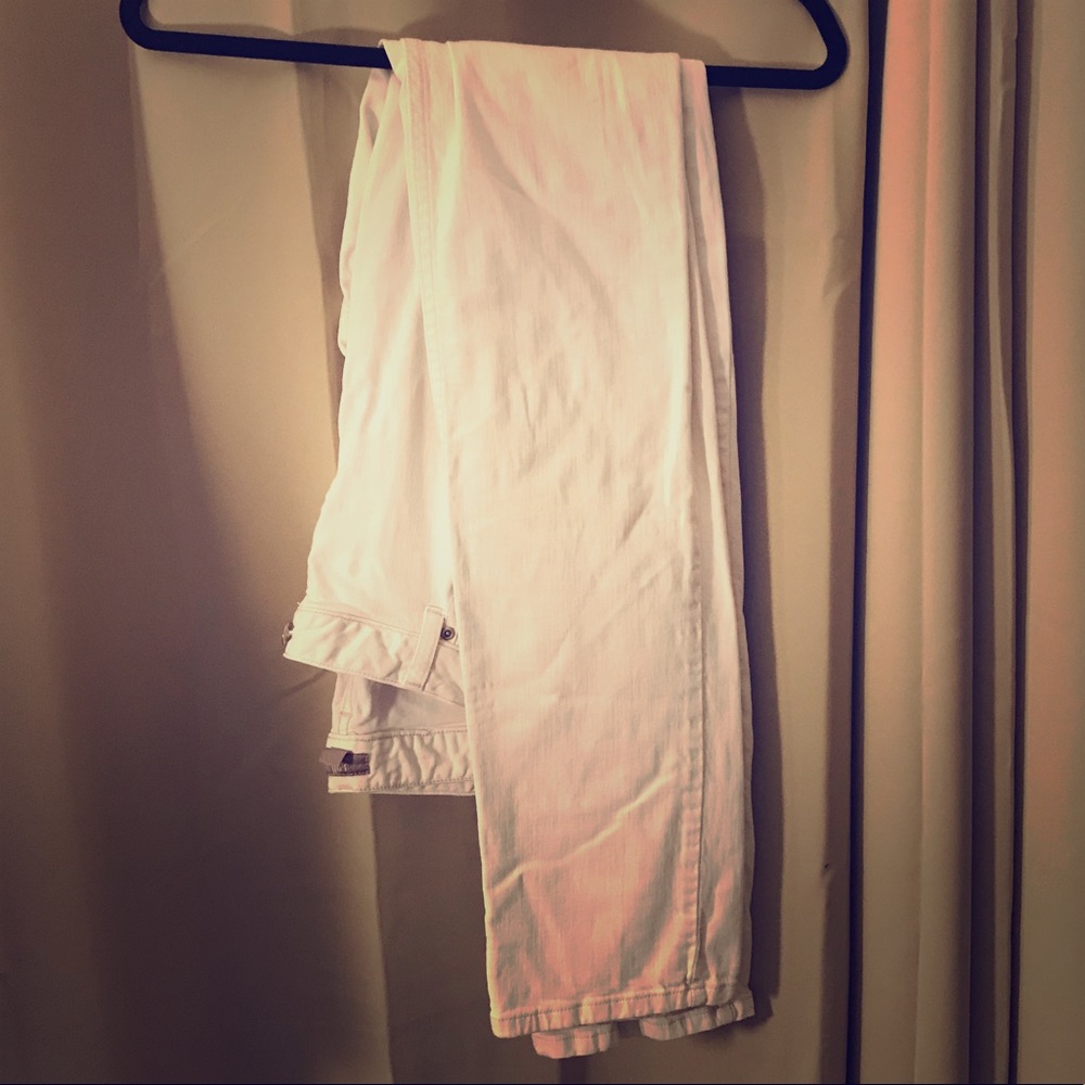 8 Tall Slim Fit White Jeans